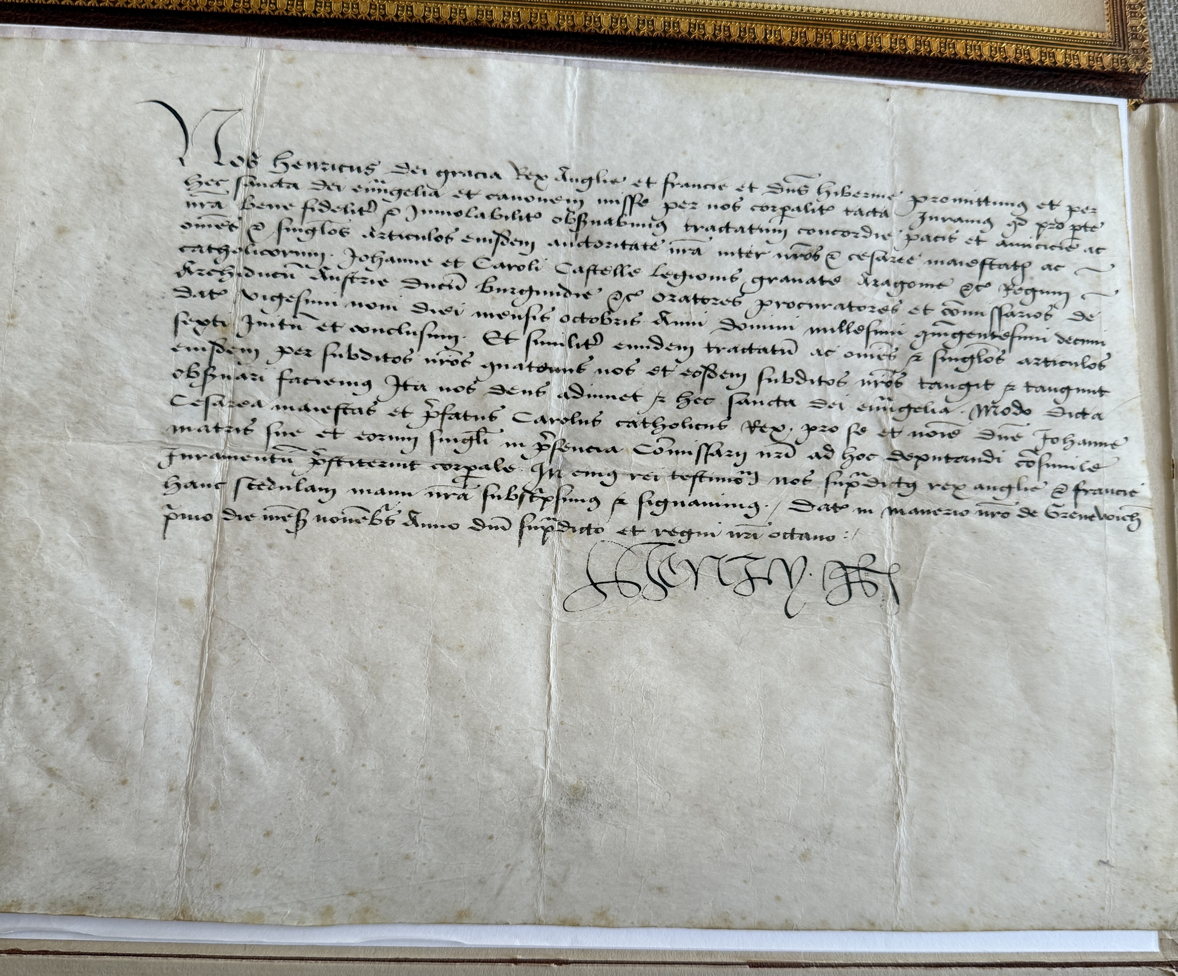 The March Auction of Fine Art and Antiques to Include a Treaty signed by Henry VIII